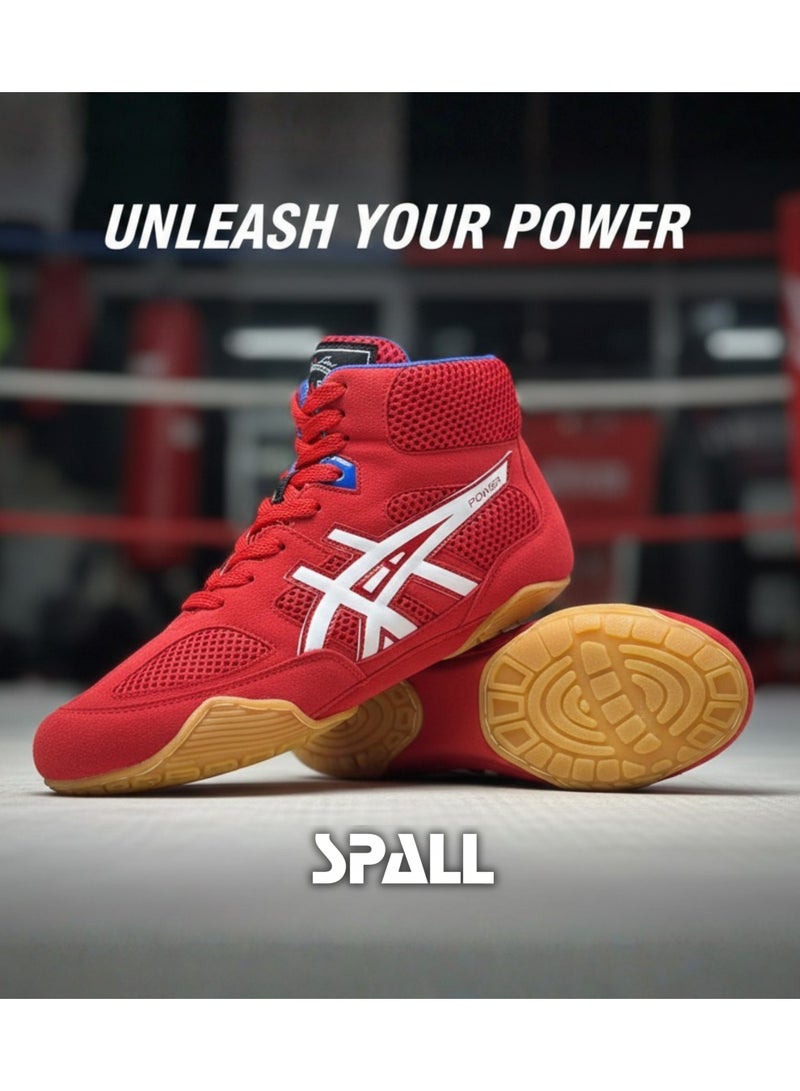 Spall Boxing Shoes Bodybuilding Wrestling Fight Boots Comfortable Movement High Traction Sports Footwear MMA Muay Thai Weightlifting Athletic Equipment Walking Running Gym - Image 5